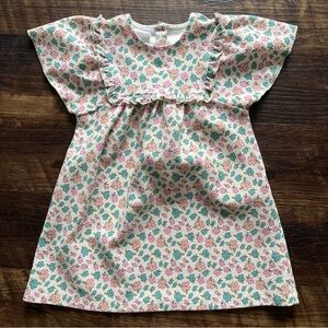 Zara dainty floral ruffle multicolor cottagecore coquette dress 5T